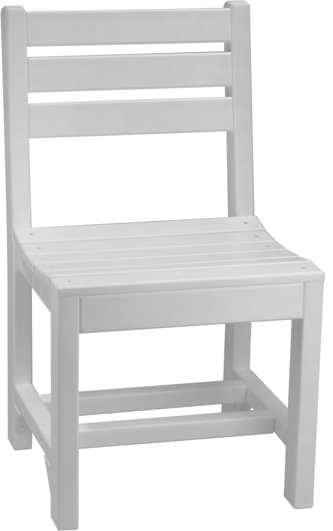 LuxCraft Island poly dining side chair in White