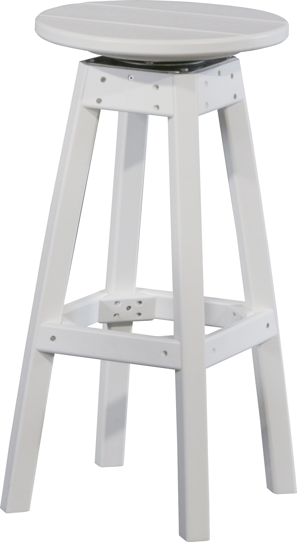 LuxCraft poly swivel bar stool in White