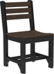 LuxCraft Island poly dining side chair in Brazilian Walnut and Black