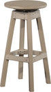 LuxCraft poly swivel bar stool in Weatherwood