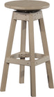 LuxCraft poly swivel bar stool in Weatherwood
