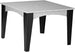 LuxCraft Island 44 inch square poly dining table in Dove Gray and Black