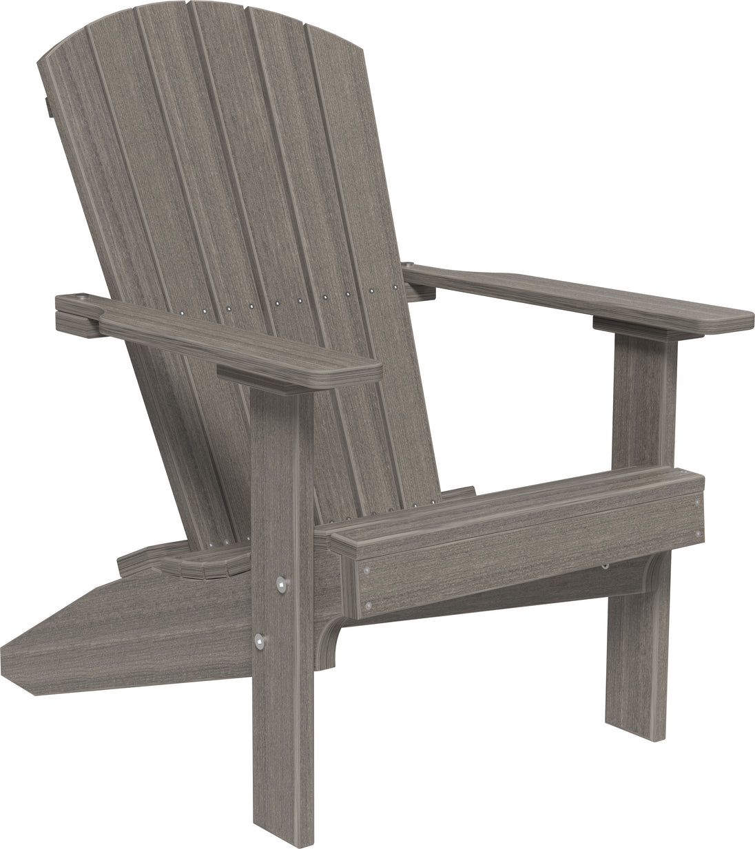 LuxCraft Lakeside poly Adirondack chair in Coastal Gray