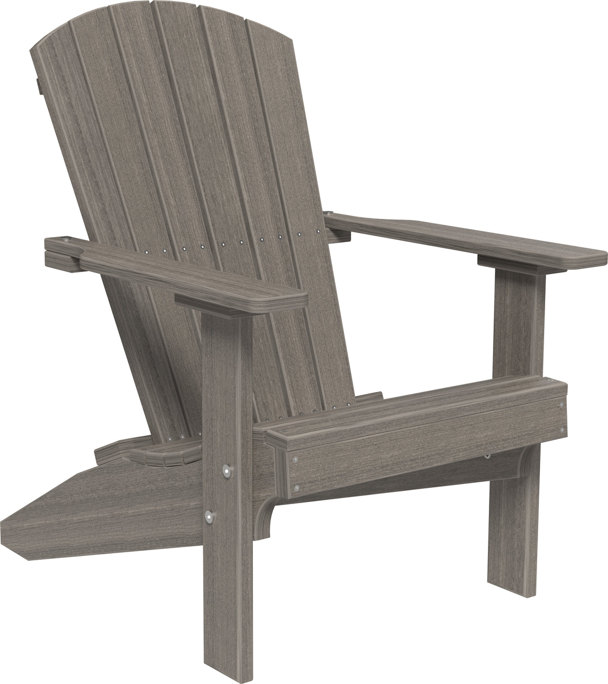 LuxCraft Lakeside poly Adirondack chair in Coastal Gray