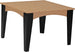 LuxCraft Island 44 inch square poly dining table in Cedar and Black