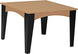 LuxCraft Island 44 inch square poly dining table in Cedar and Black