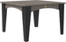 LuxCraft Island 44 inch square poly dining table in Coastal Gray and Black