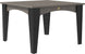 LuxCraft Island 44 inch square poly dining table in Coastal Gray and Black