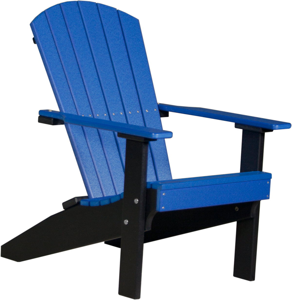 LuxCraft Lakeside poly Adirondack chair in Blue and Black