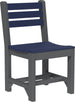 LuxCraft Island poly dining side chair in Patriot Blue and Slate