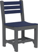 LuxCraft Island poly dining side chair in Patriot Blue and Slate