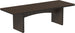 LuxCraft Urban 3' x 8' rectangular poly dining table in Brazilian Walnut and Black