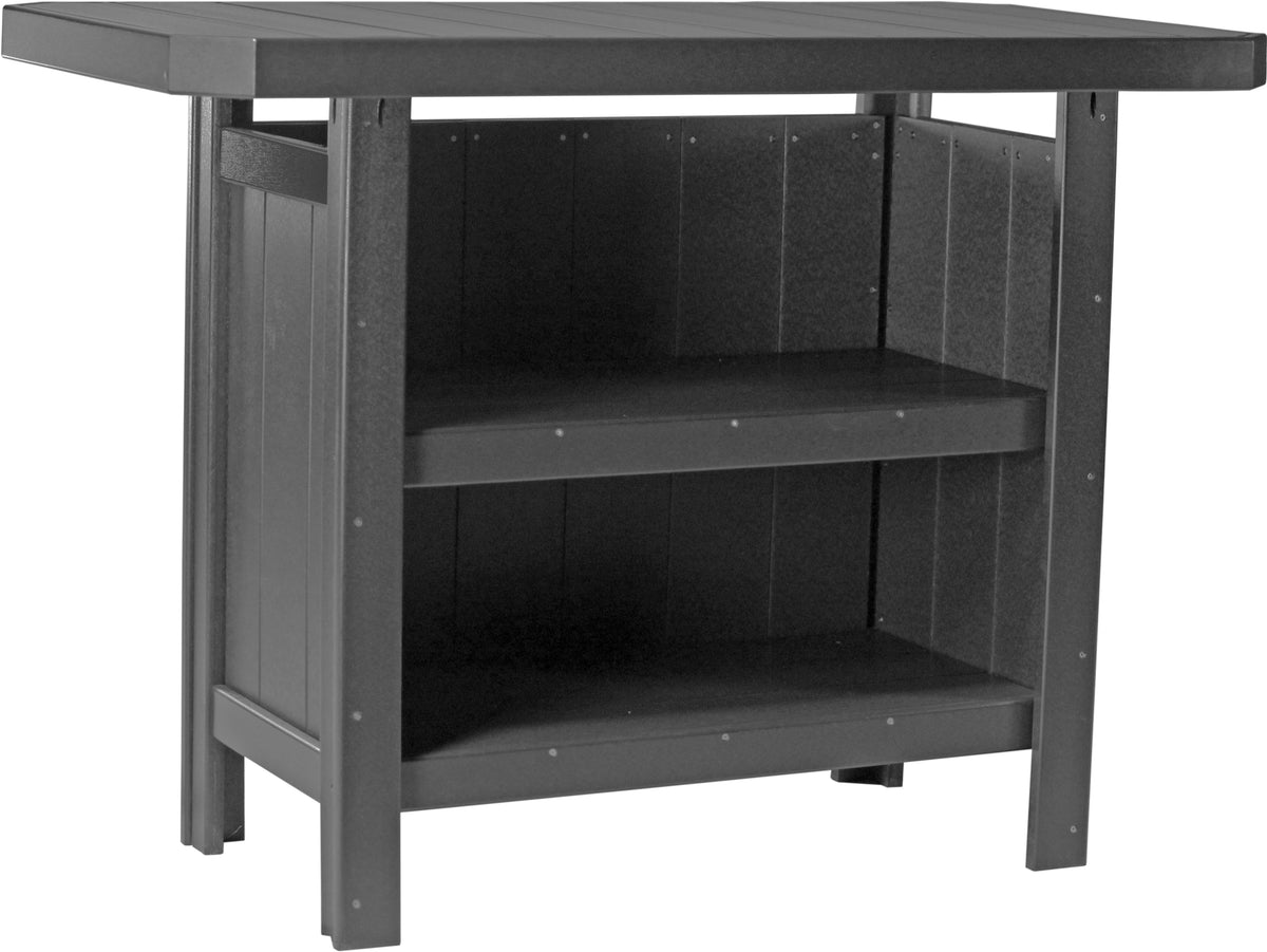 LuxCraft poly outdoor serving bar in Black