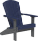 LuxCraft Lakeside poly Adirondack chair in Patriot Blue and Slate