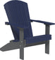 LuxCraft Lakeside poly Adirondack chair in Patriot Blue and Slate