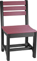 LuxCraft Island poly dining side chair in Cherrywood and Black