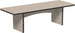 LuxCraft Urban 3' x 8' rectangular poly dining table in Weatherwood and Black