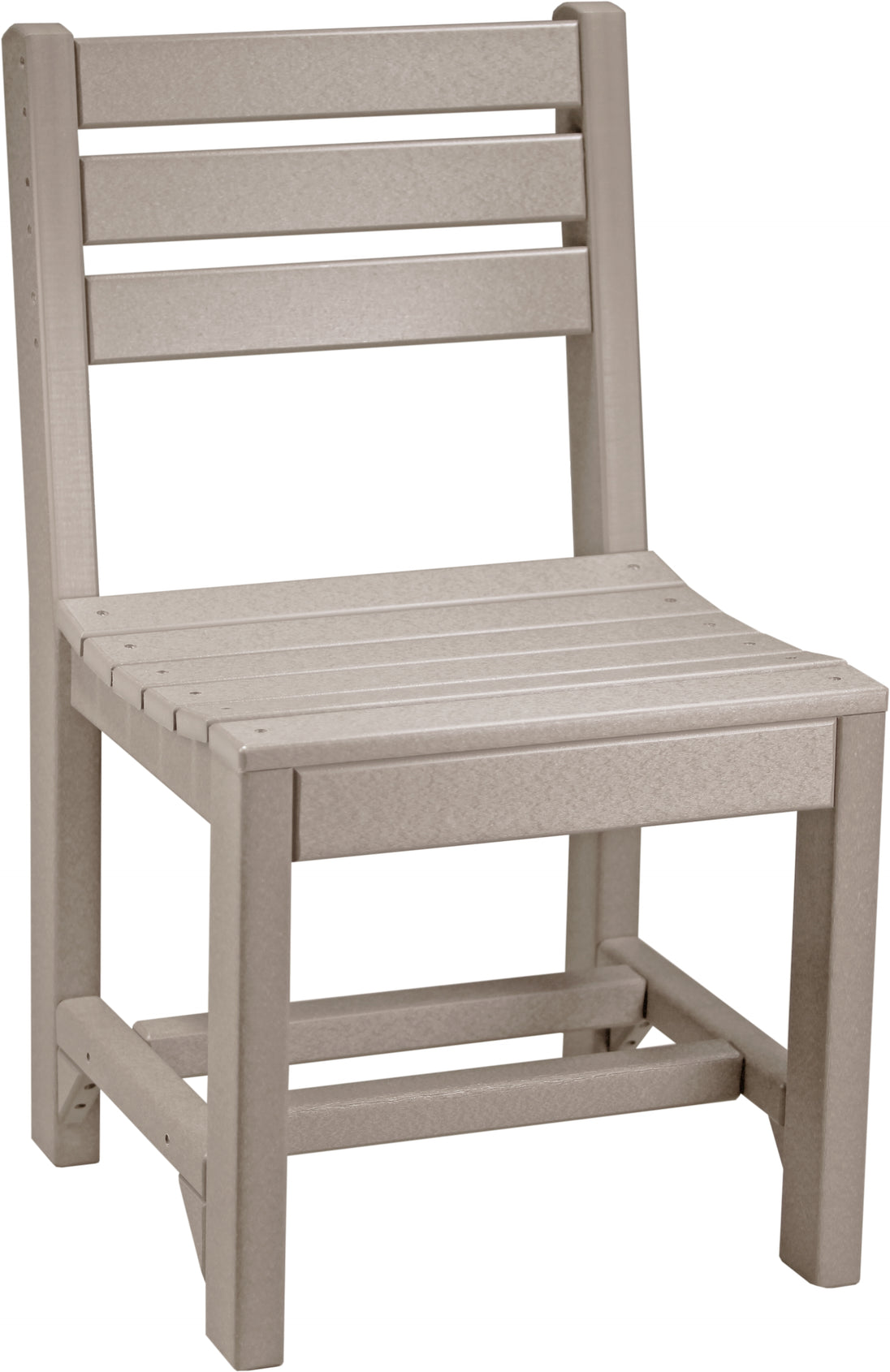 LuxCraft Island poly dining side chair in Weatherwood