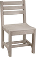 LuxCraft Island poly dining side chair in Weatherwood