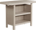 LuxCraft poly outdoor serving bar in Weatherwood