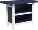 LuxCraft poly outdoor serving bar in Patriot Blue and White