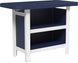 LuxCraft poly outdoor serving bar in Patriot Blue and White