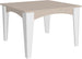 LuxCraft Island 44 inch square poly dining table in Birch and White