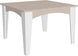 LuxCraft Island 44 inch square poly dining table in Birch and White