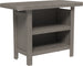 LuxCraft poly outdoor serving bar in Coastal Gray