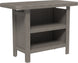 LuxCraft poly outdoor serving bar in Coastal Gray