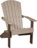 LuxCraft Lakeside poly Adirondack chair in Weatherwood and Chestnut Brown