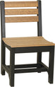 LuxCraft Island poly dining side chair in Antique Mahogany and Black
