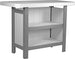 LuxCraft poly outdoor serving bar in Dove Gray and Slate