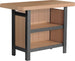 LuxCraft poly outdoor serving bar in Cedar and Black