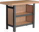 LuxCraft poly outdoor serving bar in Cedar and Black