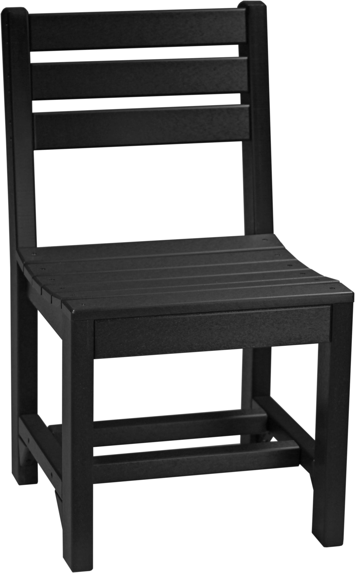 LuxCraft Island poly dining side chair in Black