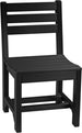 LuxCraft Island poly dining side chair in Black