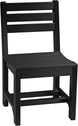 LuxCraft Island poly dining side chair in Black