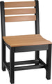 LuxCraft Island poly dining side chair in Cedar and Black