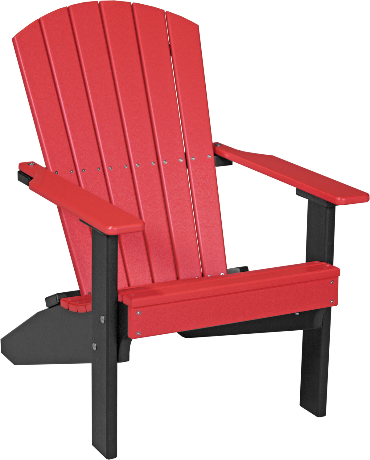 LuxCraft Lakeside poly Adirondack chair in Red and Black