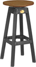 LuxCraft poly swivel bar stool in Antique Mahogany and Black