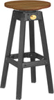 LuxCraft poly swivel bar stool in Antique Mahogany and Black