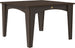 LuxCraft Island 44 inch square poly dining table in Brazilian Walnut