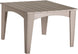 LuxCraft Island 44 inch square poly dining table in Weatherwood