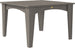 LuxCraft Island 44 inch square poly dining table in Coastal Gray