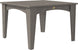 LuxCraft Island 44 inch square poly dining table in Coastal Gray