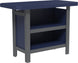 LuxCraft poly outdoor serving bar in Patriot Blue and Slate