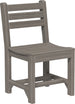 LuxCraft Island poly dining side chair in Coastal Gray
