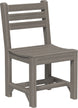 LuxCraft Island poly dining side chair in Coastal Gray