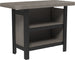 LuxCraft poly outdoor serving bar in Coastal Gray and Black
